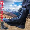 Botas de Malha Verão Masculinas Respiráveis CQB Botas de Casal Cano Alto Zíper Lateral Primavera e Outono Botas de Treinamento de Lona Sapatos de Segurança Resistentes ao Desgaste