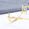 Armazón de anteojos de cadena estilo japonés, anteojos de medio armazón inferior, gotas de agua sin lentes, decoración artística, armazón de anteojos de cadena secundaria