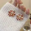 Aretes de Fuegos Artificiales Brillantes Año Nuevo Rojo Ankara para Mujer 2026 Nuevo Estilo Caliente Pendiente Versátil de Lujo Ligero de Gama Alta