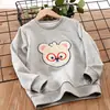 Sudaderas para Niños Nuevas al por Mayor Primavera y Otoño 2025 Cuello Redondo Holgadas Estilo Coreano Camisetas Básicas para Niños y Niñas Sudaderas de Moda para Niños