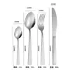Venta al por mayor Transfronterizo Acero Inoxidable Vajilla Cuchillo, Tenedor y Cuchara Set Hotel Hogar Espesado Cuchara Tenedor Brillante Vajilla Pública