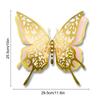 Adhesivo de pared de mariposa hueca tridimensional 3D de cuatro capas, mariposa de papel nacarado, decoración para fiestas navideñas, bodas, hogar