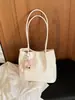2026 Nuevo Bolso Tote Casual Tejido Vintage Transfronterizo de Gran Capacidad, Bolso de Hombro Sencillo y Moderno de Color Sólido para Mujer