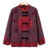 Camisa de Punto Nueva de Edad Media Vestido Fuzi Tang Cardigan de Otoño para Anciana Suéter Vestido de Madre Cardigan de Otoño