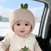 Touca de Bebê Outono Inverno Touca de Pelúcia Quente Espessada Para Recém-Nascidos Touca com Proteção para Orelhas Meninos Meninas Touca de Cobertura para a Cabeça à Prova de Vento