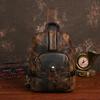 Bolsa Transversal de Couro Crazy Horse Vintage para Homens, Bolsa de Peito para Viagem ao Ar Livre de Grande Capacidade para o Verão 2023, Modelo 3028