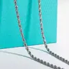 Anu Jewelry Cadena de Plata 925 Cadena para Clavícula Forma de O Aleación Acero Inoxidable Collar Cadena de Ola de Agua Colgante Accesorio Cadena Lateral