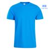 2022 Verão 26 Fios 170g Algodão Penteado Adulto Camiseta Gola Redonda Esportiva Reta Personalizada Cor Pura Manga Curta