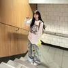 Camiseta de Manga Larga Blanca Estilo Retro Americano para Mujer Algodón Puro 2026 Nuevo Estilo Caliente Otoño Invierno Holgada Capa Interior Camiseta Básica Top