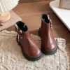 Zapatos para Niños de Edad Media y Mayores Primavera/Otoño 2026 Botas Infantiles Botas tipo Martin para Niñas Nuevo Estilo Cremallera Botas Cortas Estilo Princesa Británica Versátiles
