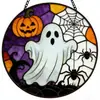 Nuevo producto transfronterizo: Colgantes de Vidrio de Colores, Decoraciones de Atmósfera de Fantasma de Halloween, Manualidades Decorativas del Festival de Fantasmas para el Hogar y el Exterior
