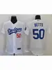 Jersey de beisebol Y2 transfronteiriço Dodgers Los Angeles Dodgers Jersey de beisebol uniforme de beisebol cardigã