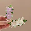 Nuevo Clip para el Cabello de Flor de Perla Elegante Estilo Retro Pequeño Fresco Dulce Clip Lateral Accesorio Moderno Diario Pinza de Resorte para Mujer