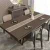 Nuevo tapete de cuero estilo chino para mesa de comedor, tapete para mesa de centro, impermeable, a prueba de aceite, no lavable, antiescaldadura, tapete rectangular universal estilo chino.