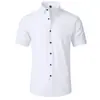 Nuevas Camisas de Manga Larga para Hombre de Comercio Exterior Transfronterizo, Estilo Coreano Juvenil Color Sólido Casual de Negocios Simples Ajustadas Camisas al por Mayor