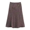 Ropa Europea y Americana Transfronteriza para Mujer Aliexpress Ins Popular Moda Textura de Satén de Seda Falda Midi
