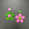Pendientes de Flor de Cinco Pétalos de Doble Capa de Acrílico, Pendientes de Flor Grandes, Pendientes de Girasol Exagerados de Moda Personalizados para Mujer