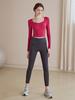 Roupas de Yoga com Bojo, Tops de Yoga de Manga Longa, Novas Roupas de Treino de Pilates de Alto Padrão Outono e Inverno, Roupas de Fitness