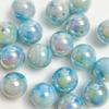 Duas cores de cor banhada a UV gradiente nuvem 16mm contas redondas diy artesanal cadeia de telefone móvel frisado material brincos acessórios contas soltas