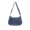 Transfronterizo 2026 Nuevo Estilo Vaquero Bolso de Hombro Vintage Estilo Americano Mochila para Mujer Bolso para Viaje de Mamá Bolso Cruzado Elegante