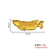 Adornos de pez dragón dorado de la suerte con sombreado dorado, pez anti-cobre, Feng Shui de oficina, adornos de carpa de pez de la suerte para sala de estar