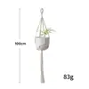 Planta de Folhagem Verde para Exterior em Vaso Corda para Pendurar Cesta Suspensa para Plantas de Jardinagem Corda de Algodão e Linho Trançada à Mão Bolsa Suspensa para Plantas Domésticas