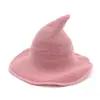Sombrero de Bruja Puntiagudo de Halloween, Plegable, Estilo Hip-Hop, Suministro Transfronterizo Europeo y Americano, Sombrero de Mago de Gasa de Algodón Hip-Hop, Venta al por mayor del fabricante