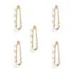 Accesorios de Broche Sencillos de una Sola Fila de 5 Agujeros y 3 Agujeros con Anillos de Soldadura, Pines, Clips para Papel, Materiales para Manualidades DIY V1034