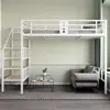 Cama Alta Doble de Hierro Forjado para Apartamento Pequeño y Simple, Cama Loft Debajo Vacío, Casa del Árbol, Ático, Cama Infantil Engrosada