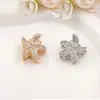 Presilha de Cabelo Estilo Ins com Tema Oceânico e Pedrarias Completas, Mini Presilha de Garra Aranha, Presilha de Tubarão Estrela do Mar de Alta Qualidade com Pedrarias Completas, Mini Presilha de Cabelo