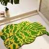 Tapete de Terra de Diatomáceas Irregular em Forma de Folha Transfronteiriço, Tapete de Banheiro Absorvente de Água Antiderrapante, Tapete de Pé Decorativo para Casa, Produto Mais Vendido Tmeu