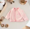 Jaqueta de Tricô Estilo Coreano Outono e Inverno, Cardigã Classe A para Bebê, Blusa Versátil para Crianças Pequenas, Suéter, Roupa Infantil