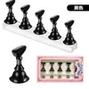 Kit base para prática de unhas, suporte para unhas acrílicas, base de unha destacável, ferramenta de unha vestível para prática de unhas