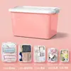 Caja de Almacenamiento Grande de Plástico PP Caja para Guardar Juguetes Infantiles Caja de Almacenamiento a Prueba de Polvo para Edredones y Ropa de Dormitorio con Tapa Venta al por Mayor