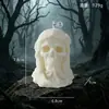 Vela Aromática Crânio com Véu de Halloween, Ornamento Criativo para Atmosfera Festiva, Decoração de Casa Assombrada, Vela de Lembrança