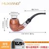 Pipa de palisandro amaderada, pipa de tabaco, mango curvo, boquilla para cigarrillos, elemento de filtro, pipa de madera hecha a mano, exportación transfronteriza