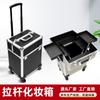Fábrica de Foshan al por mayor estuche cosmético con asa de tiro de gran capacidad estuche cosmético portátil para tatuajes estuche de almacenamiento cosmético de cocodrilo