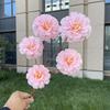 Grupo de flores de cristal de simulación rosa decoración de auditorio de bodas camino de flores en el techo flor guía venta al por mayor