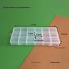 Caixa Organizadora de Mesa Plástica Compartimentada 10 15 24 Compartimentos Botão Transparente Acessórios para Pesca Joias Cosméticos Caixa de Embalagem