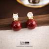Pendientes de Moda Estilo Francés con Circonita y Perla, Pendientes Elegantes Retro Estilo Hong Kong, Pendientes de Nicho de Lujo Ligero de Alta Gama para Mujer