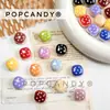Cuentas Pequeñas de Lunares Accesorios Versátiles para Joyería Accesorios DIY Cuentas Acrílicas Brillantes con Agujero Recto Materiales para Accesorios