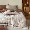 Clase A Estilo Minimalista Moderno Lujo Ligero Todo Algodón Sensación de Aire Algodón Puro Funda Nórdica Sábana Ropa de Cama Juego de Cuatro Piezas Jacquard de Alta Gama Ropa de Cama