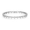 Mecanismo de Cierre Cadena Pulsera de Plata S925 Fila Única Circonita Diamante Artificial Pulsera Venta Directa de Fábrica