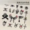 X 360000 Joyería para uñas de aleación de Halloween al por mayor retro viento oscuro araña calavera calavera alas uñas metálicas