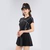 Procesamiento Personalizado Secado Rápido Transpirable Traje de Baño Deportivo para Mujer Enterizo Conservador para Chica Cubre Barriga Traje de Baño para Aguas Termales Mujer