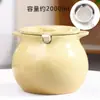 Contenedor de Grasa de Cerdo Olla de Aceite de Cocina Tarro Cerámico para el Hogar con Tapa Resistente a Altas Temperaturas Tarro Grande para Aceite de Chile y Condimentos