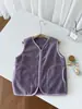 Chaleco de forro polar para niños para primavera y otoño, unisex, diseño de bloques de color, con cremallera, cálido, para niños mayores, forrado de forro polar, estilo 2833