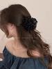 Pinza de Garra de Flor Rosa de Gasa de Hada para Mujer 2024 Nuevo Sentido de Alta Gama Horquilla Parte Trasera de la Cabeza Pinza de Tiburón Adorno para el Cabello de Verano