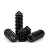 Acero Inoxidable 304 Zinc Negro Punta Ranura Cruz Tornillo de Máquina M2-M6 Extremo Cónico Tope Tornillo de Fijación Superior