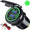 Cargador de Coche de Venta Caliente, Yate, RV, Coche Modificado, Cargador de Coche de 12-24V, Doble USB Carga Rápida Interruptor Qc3.0